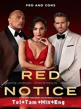 Red Notice (2021) HDRip  Telugu + Tamil + Hindi + Eng Full Movie Watch Online Free